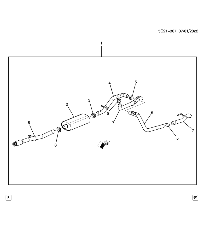 GM 87816783 Muffler, Exhaust Muffler/Resonator