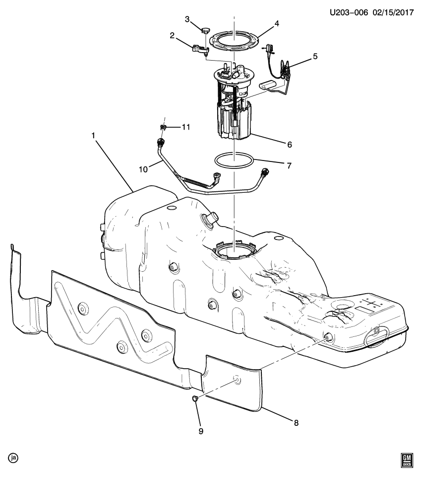 GM 84007392 Hose, Evaporation Emission System(Fuel Tank End)