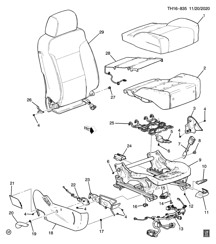 GM 84081321 Harness, Seat Adjuster/Recliner, Front