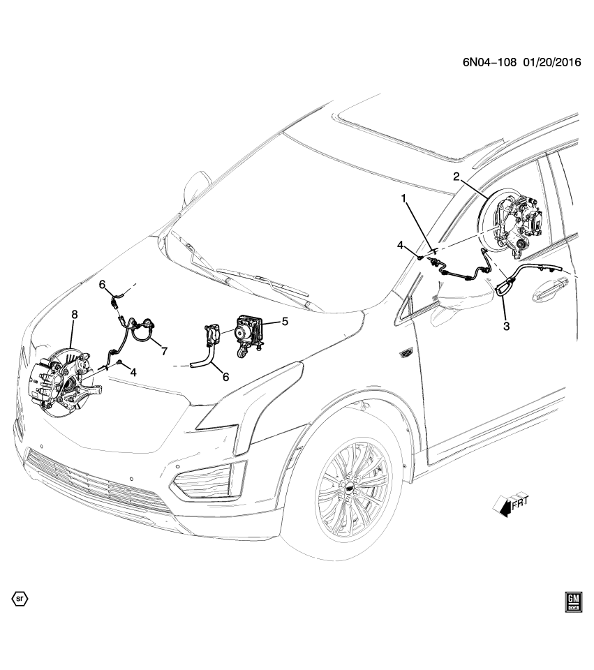 GM 86785203 Sensor, Electronic Brake Control, Front