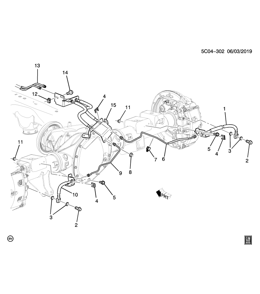 GM 85543465 Pipe, Hydraulic Brake, Rear