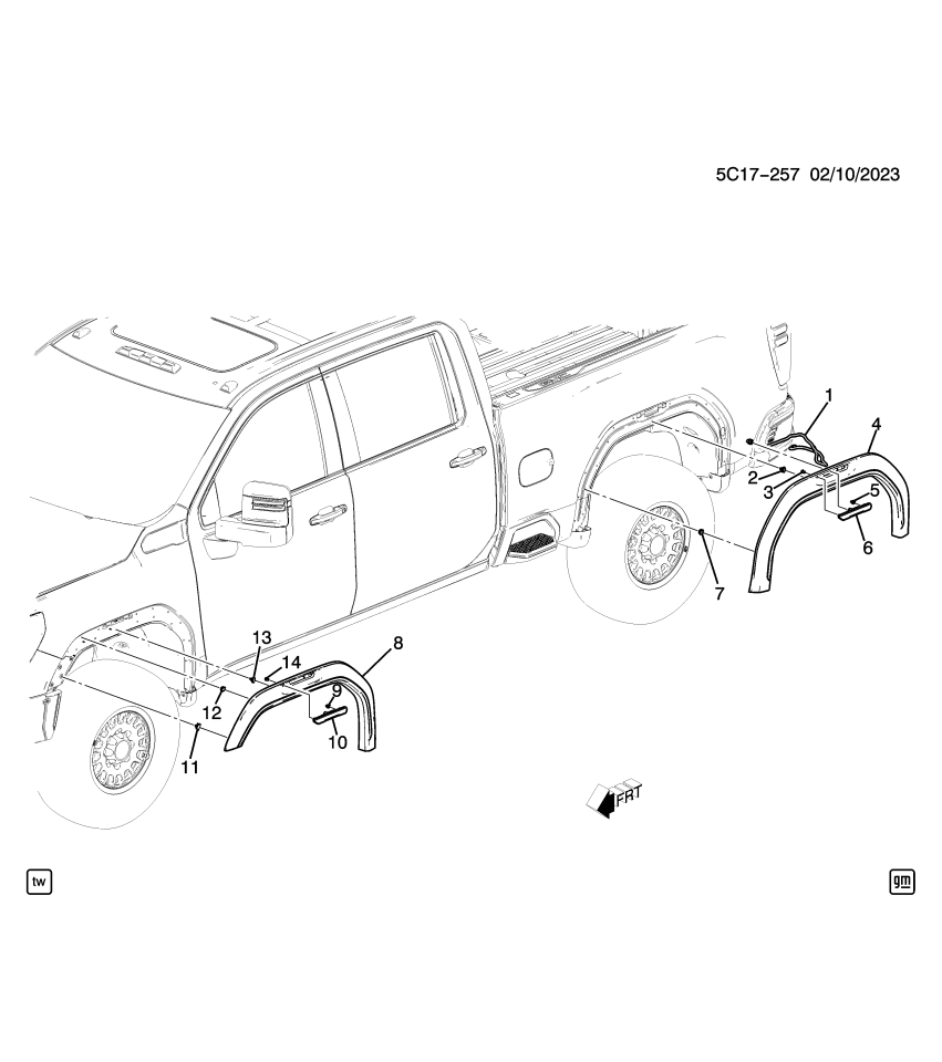 GM 86507835 Molding, Front Fender And Body Ornamentation, Black