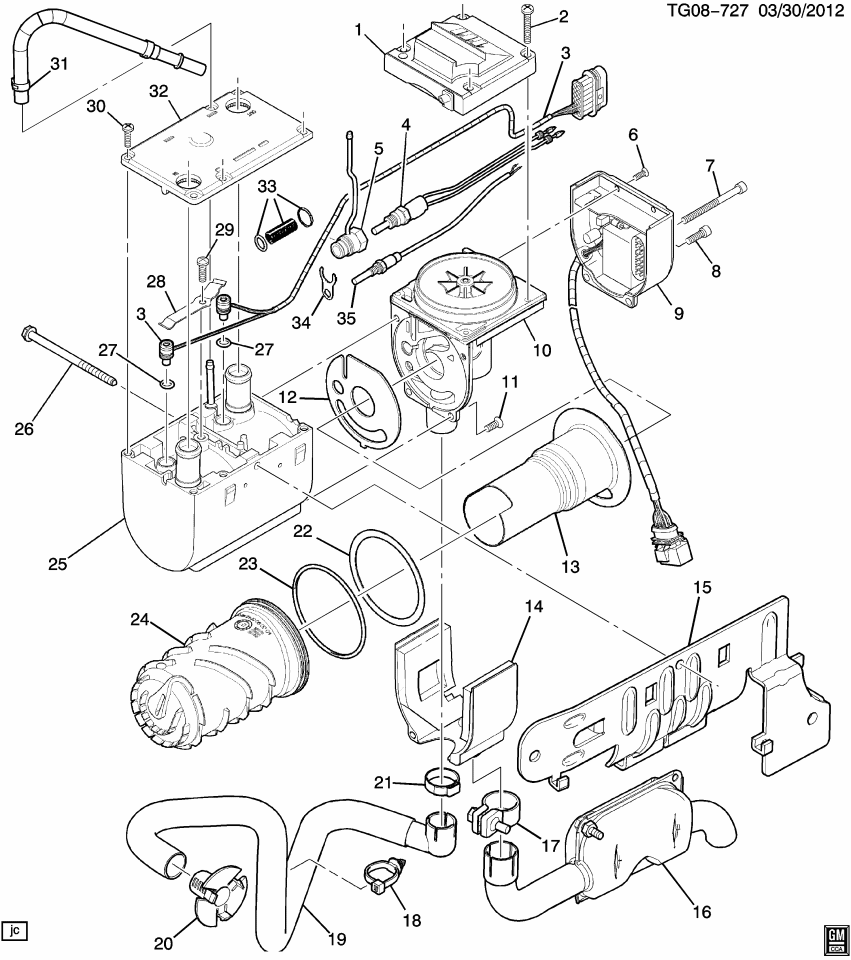 GM 89024901 Glow Plug, Auxiliary Heater