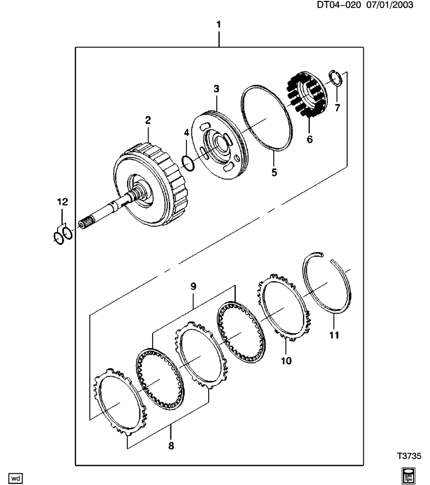 GM 93741555 Piston, Transmission Clutch