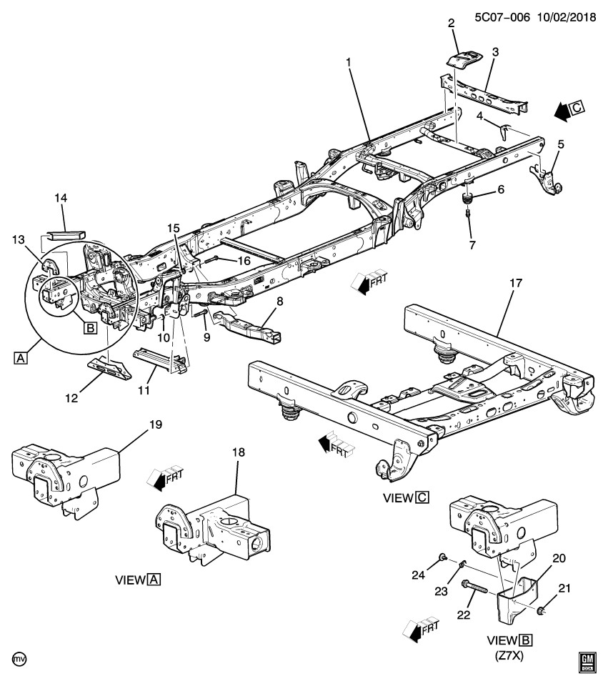 GM 85003944 Frame, Chassis
