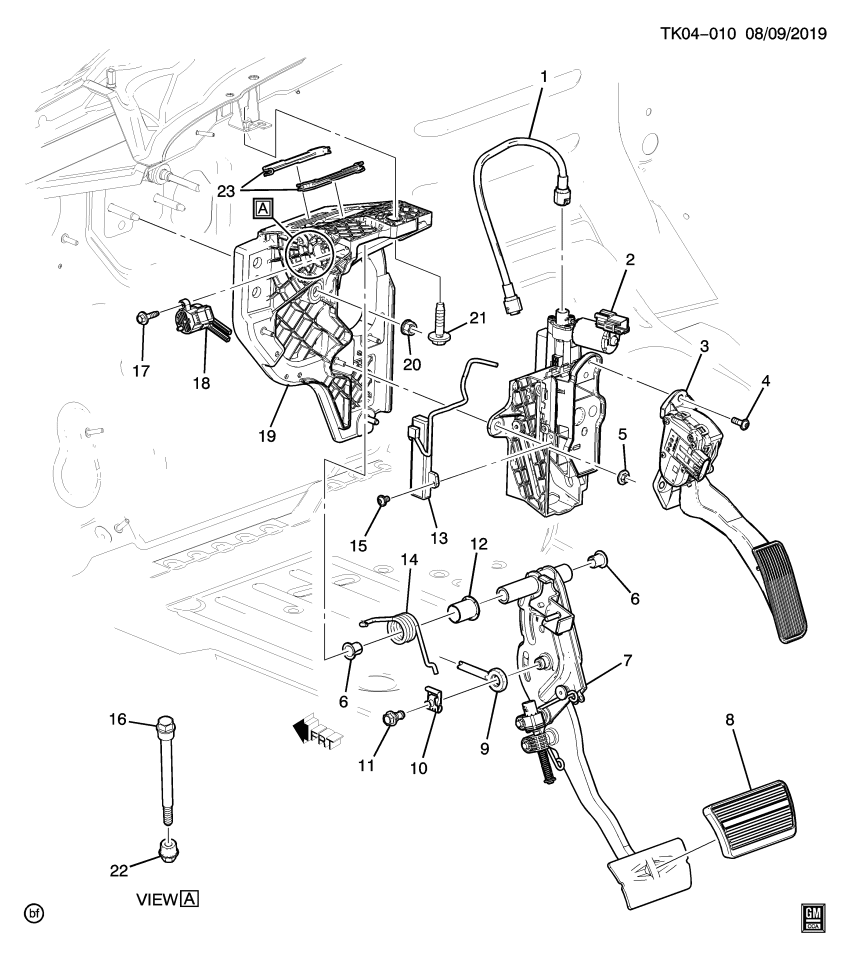 GM 84710349 Bracket, Accelerator Pedal Mounting