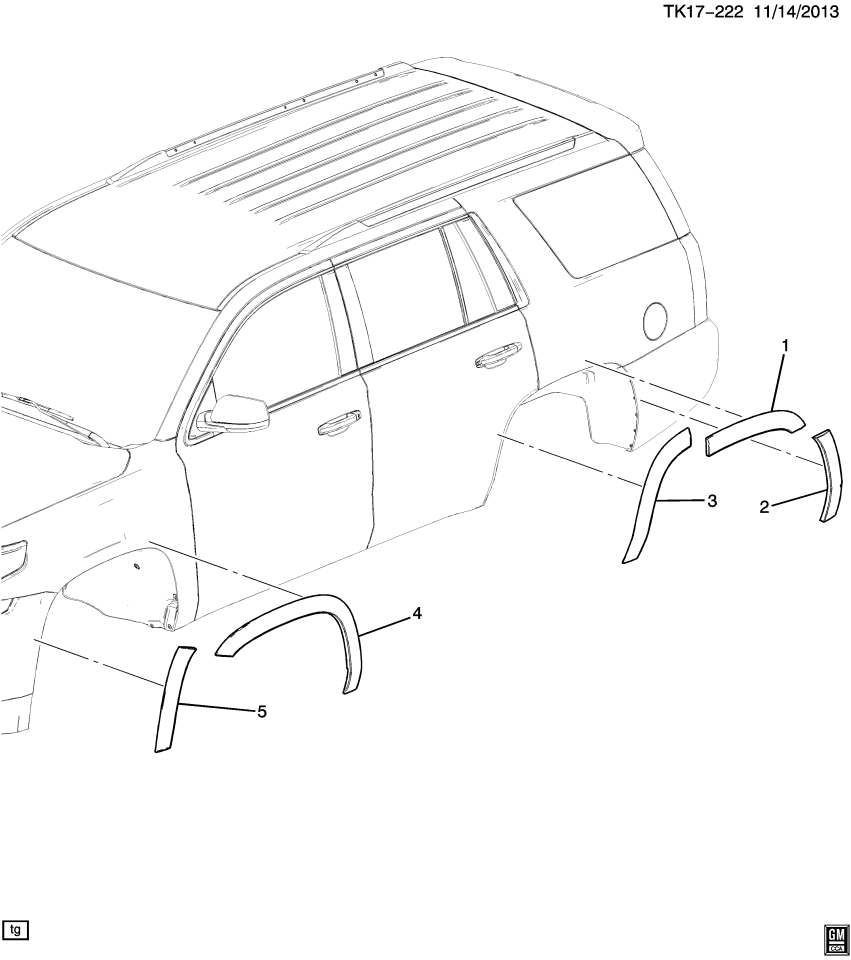 GM 23282065 Molding, Front Fender And Body Ornamentation