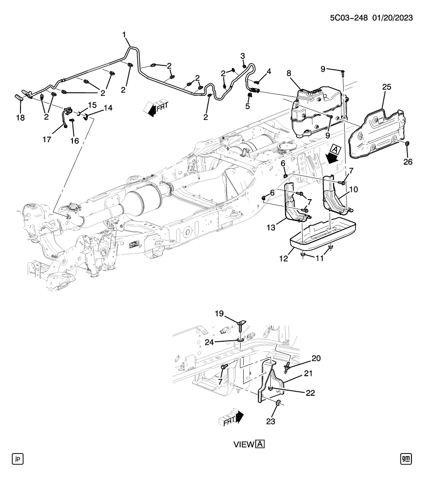 GM 11602740 Bolt, Evaporation Emission System(Fuel Tank End), Front