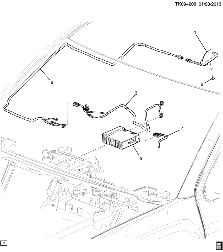 GM 84346864 Antenna, Power Radio Antenna