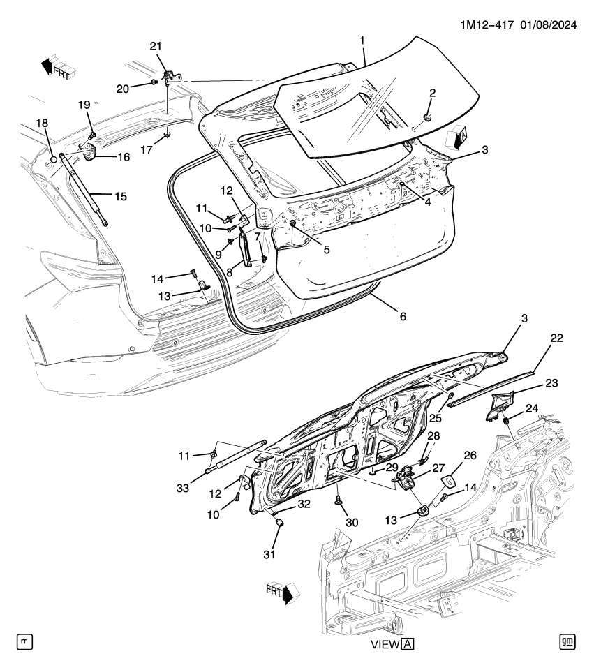 GM 11602919 Bolt, Rear Compartment Lid Or Tail Gate Latch