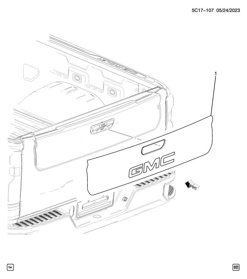 GM 87838302 Decal, End Gate And Rear Door Decoration