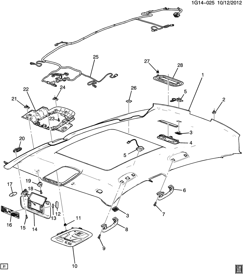 GM 84239312 Harness, Overhead Console