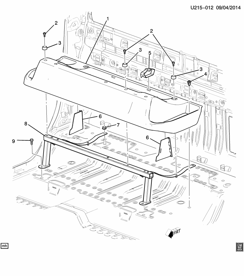 GM 23130570 Trim, Rear Compartment Trim, Black