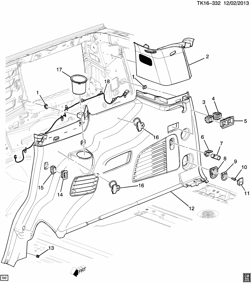GM 23266718 Holder, Body Interior Trim