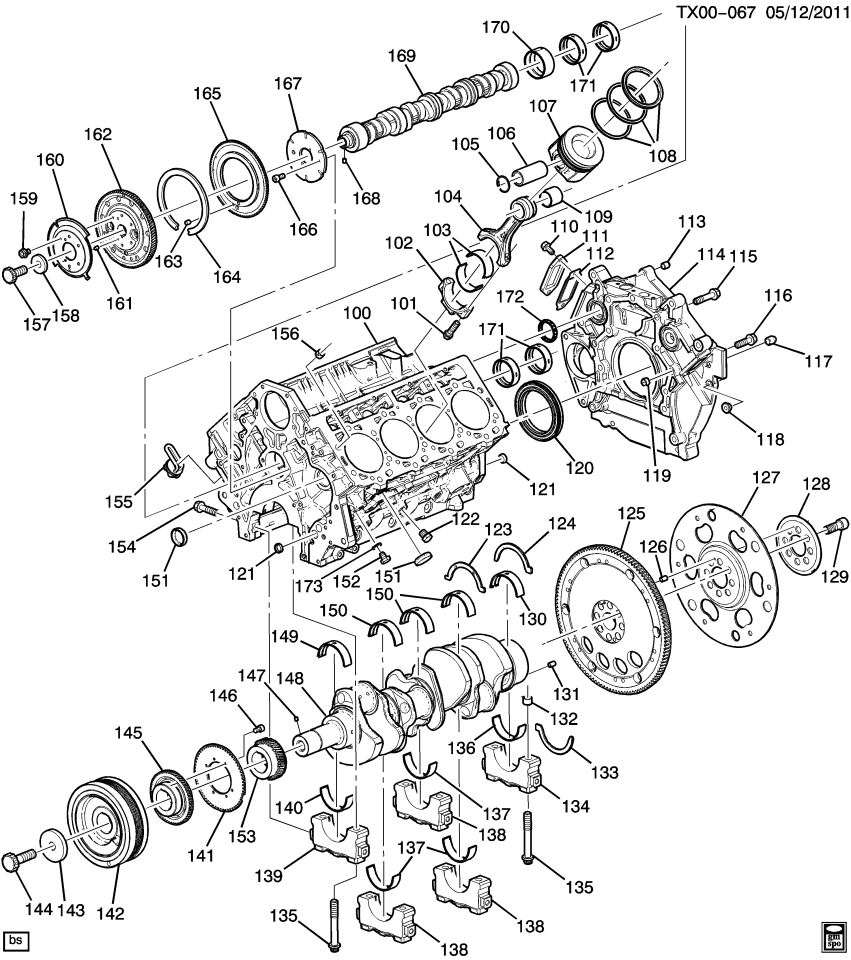 GM 19433166 Piston Kit, Engine Piston