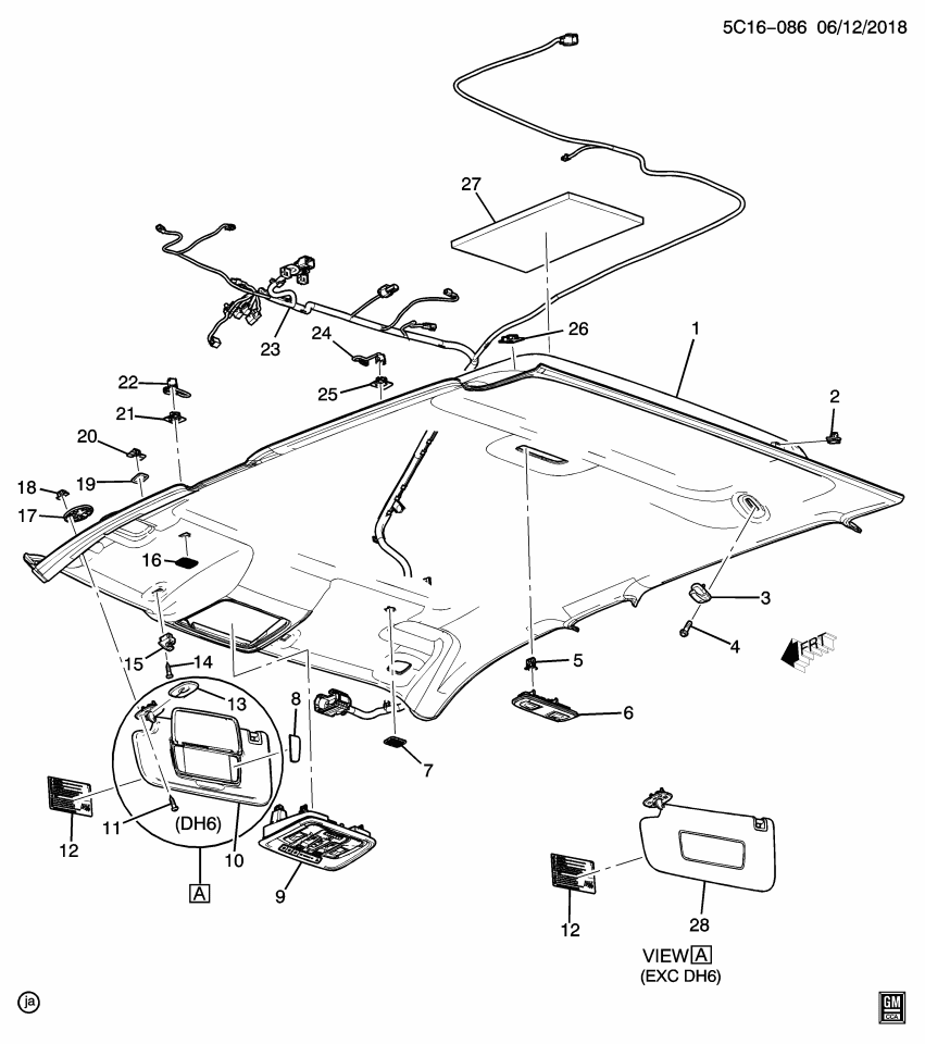 GM 85589423 Sunshade, Sunshade