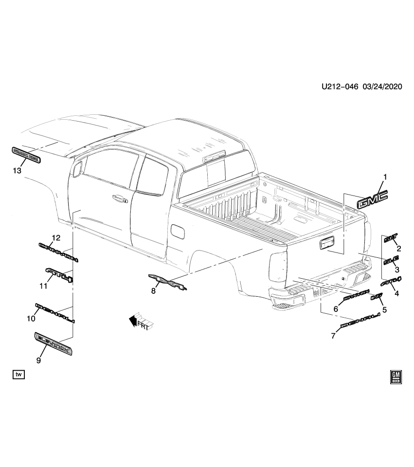 GM 84518863 Emblem,Rear End Panel And Tailgate, Fuse Red