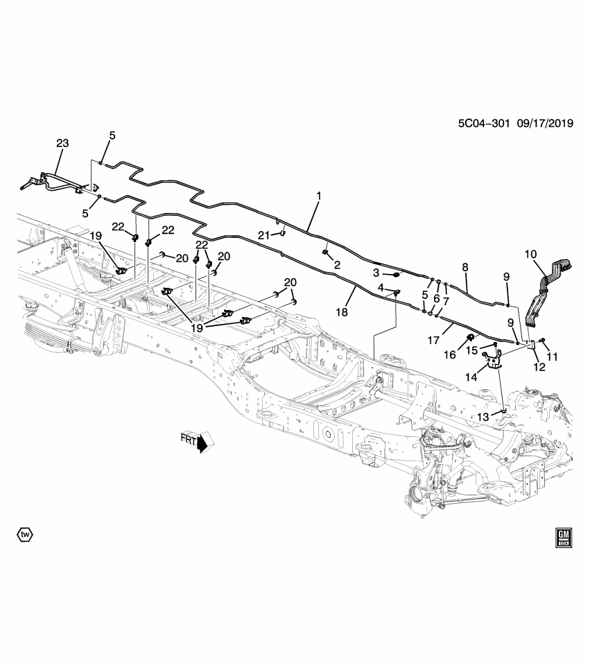GM 84751603 Pipe, Hydraulic Brake, Rear
