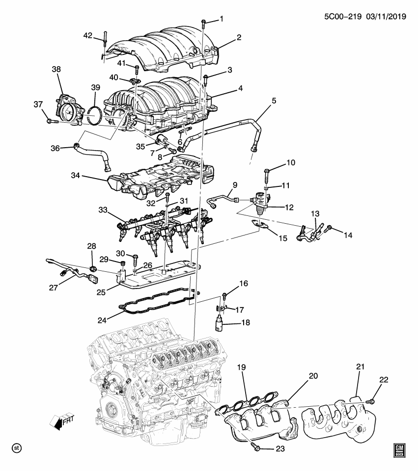 GM 12693081 Gasket, Manifold To Cylinder Head
