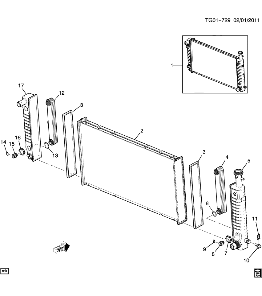 GM 84494242 Radiator, Radiator