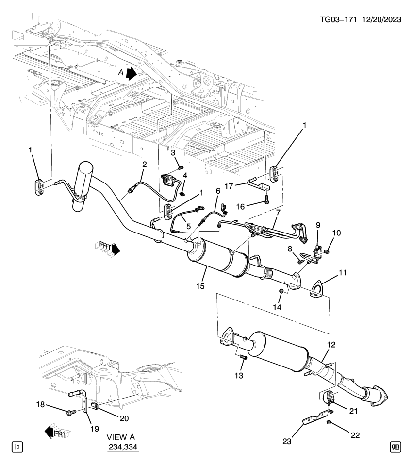 GM 23304747 Bracket, Exhaust Pipe, Front