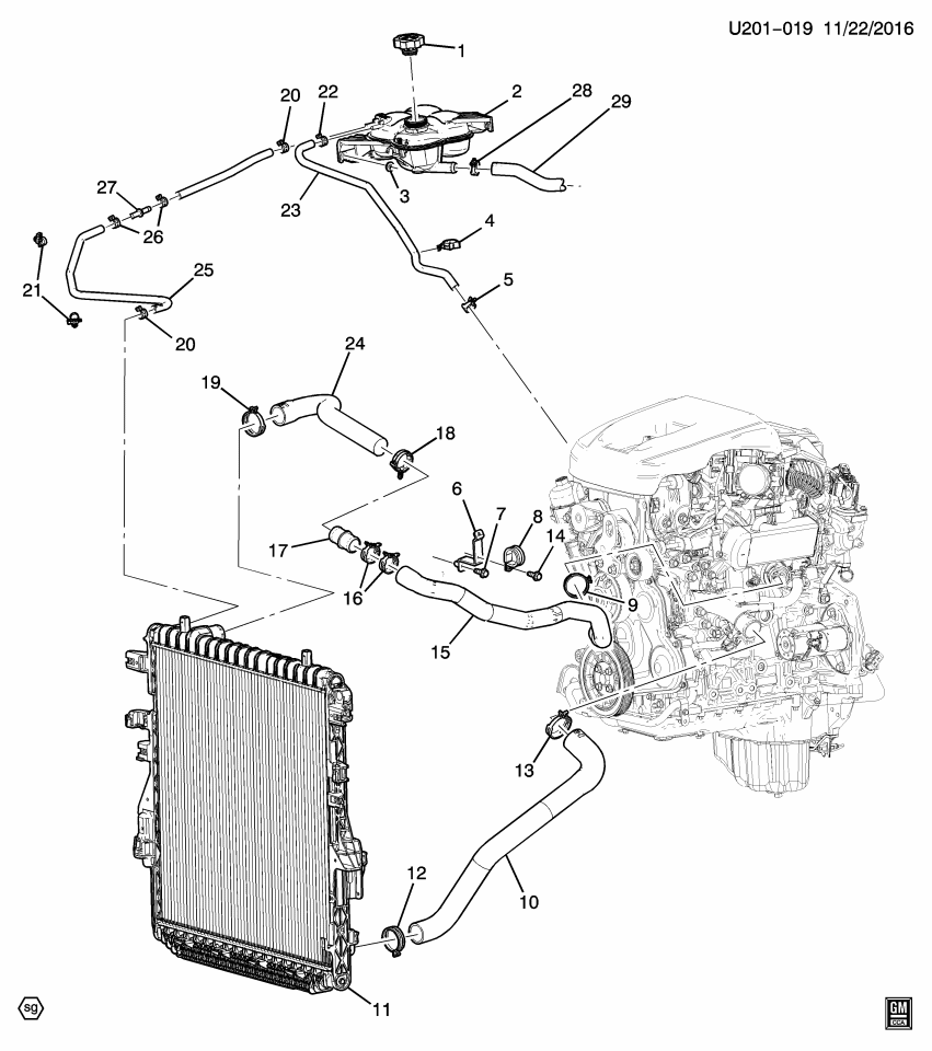 GM 23275276 Hose, Engine Coolant Recovery