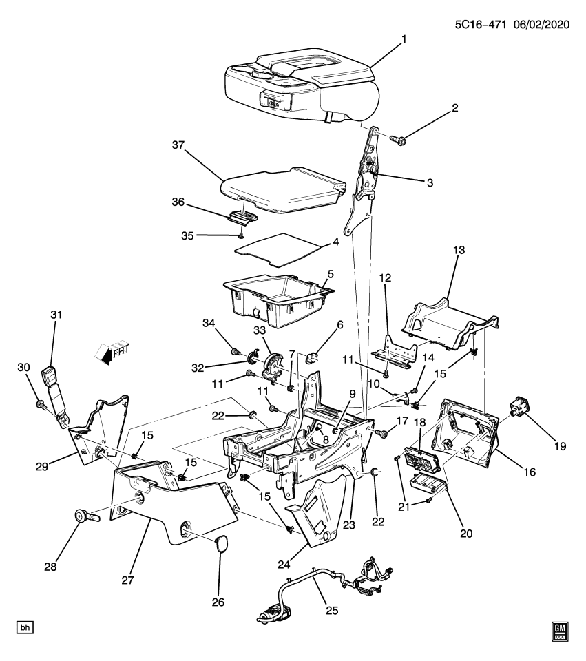 GM 11602512 Bolt, Seat Back Cushion, Front
