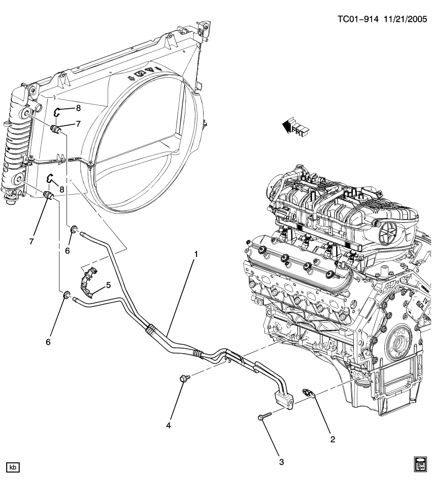 GM 84817131 Hose, Engine Oil Cooler