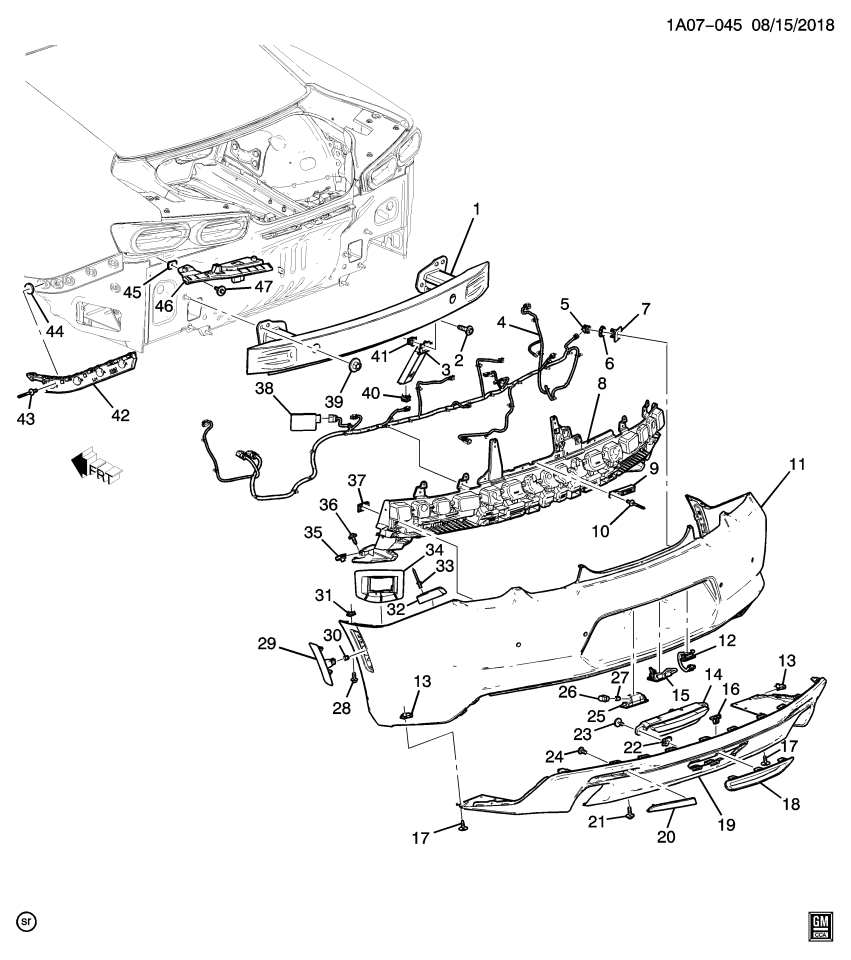 GM 23404790 Fascia, Front And Rear Bumper/Fascia Face, Lower