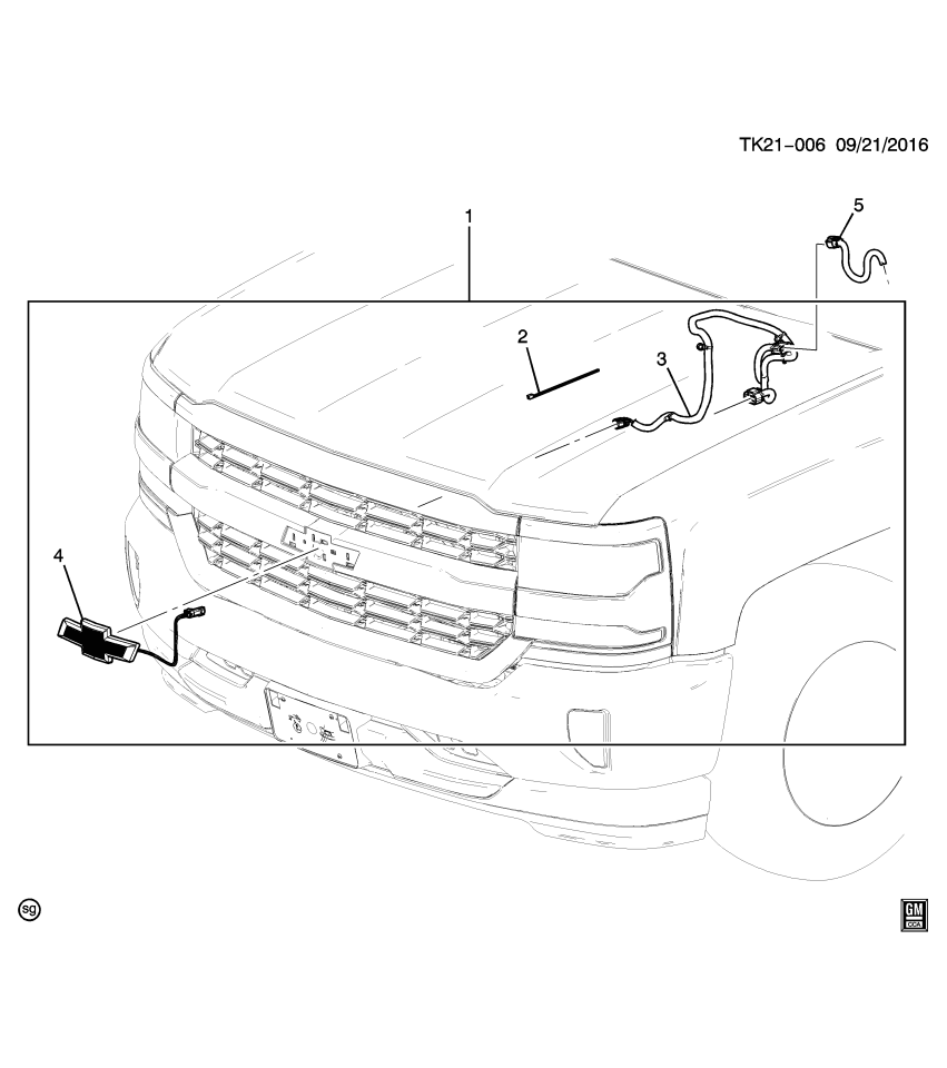 GM 23306537 Emblem Package, Radiator Grille And Front End Ornamentation