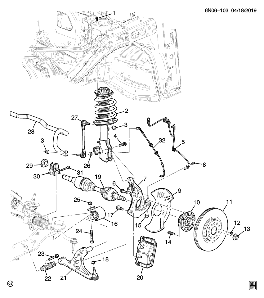 GM 84651415 Harness, Electronic Control Suspension