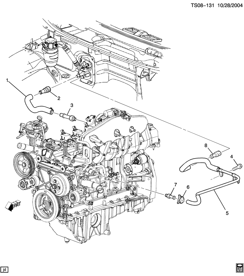 GM 19431992 Hose, Heater