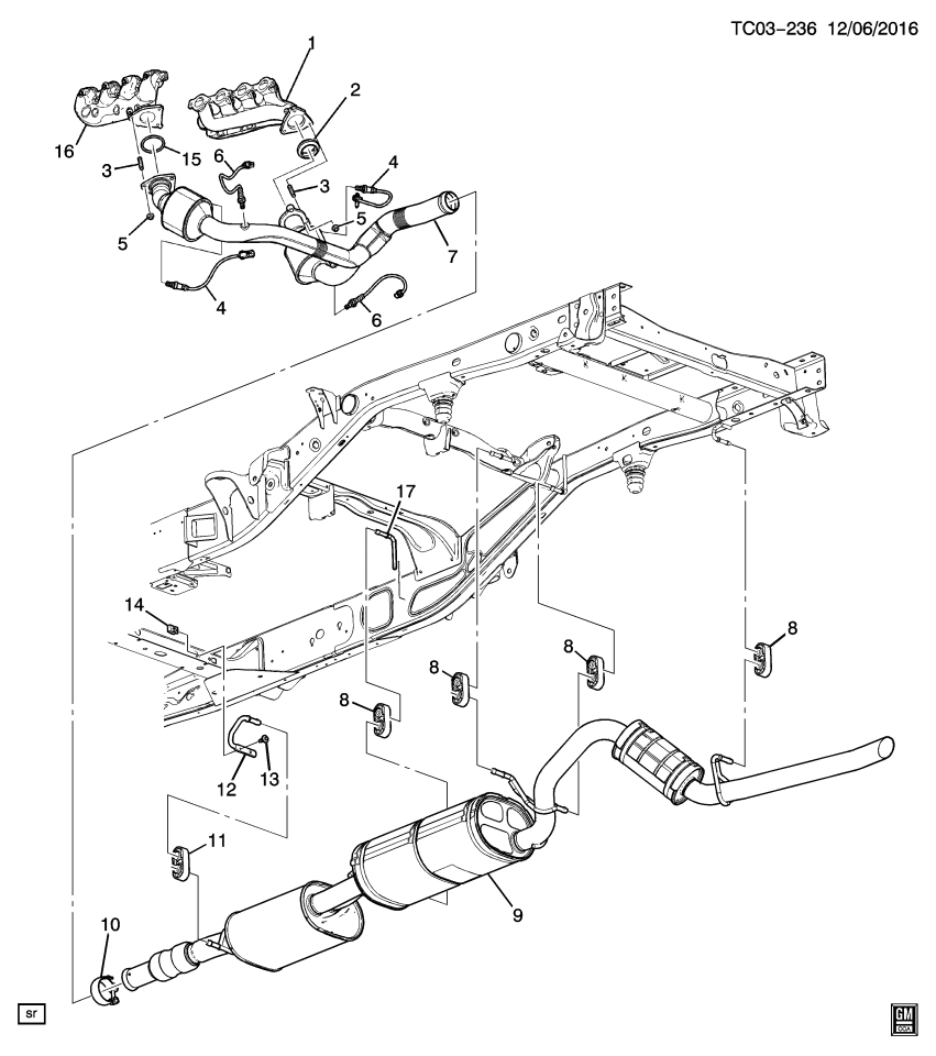 GM 19257414 Hanger Kit, Exhaust Pipe