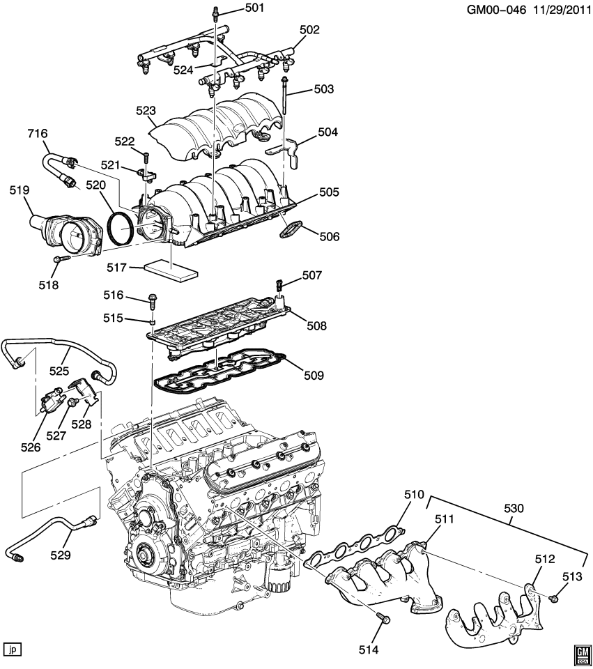 GM 12698755 Valve Lifter Oil Manifold with Solenoid