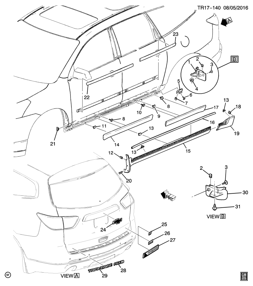 GM 22923504 Molding, Rocker Panel