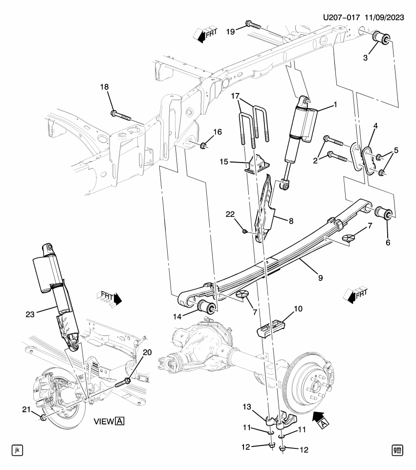 GM 11602675 Bolt, Shock Absorber/Strut, Rear Upper