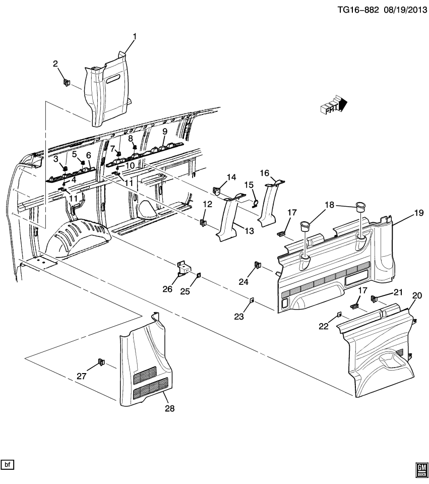 GM 25918582 Molding, Body Side Window, Front