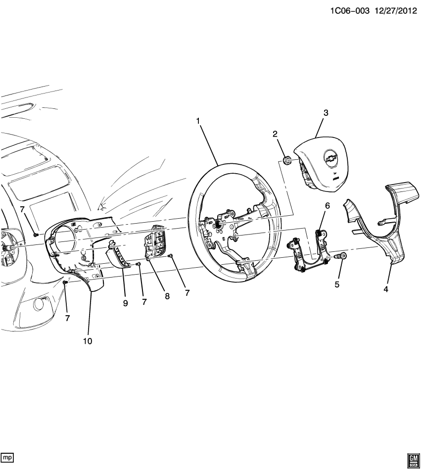 GM 95286288 Contact, Horn Button