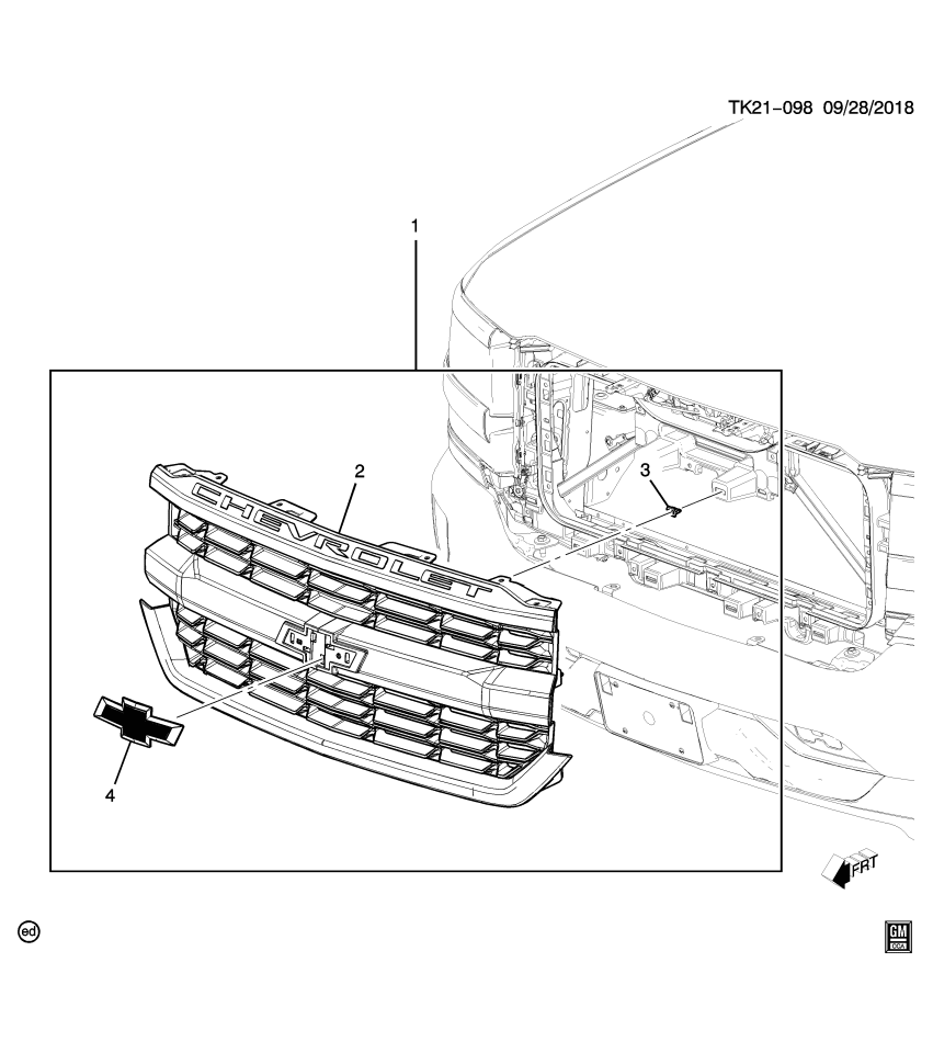 GM 84414224 Grille Kit, Radiator Grille