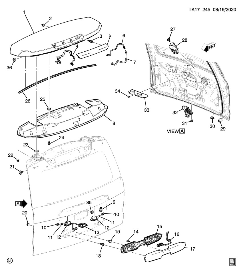 GM 23370138 Shield, End Gate Lock