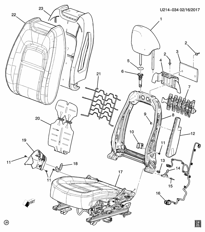 GM 23360006 Bracket, Front Seat Lumbar
