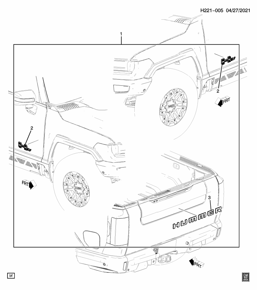 GM 85513232 Emblem Package, Radiator Grille & Ornamentation, Propel Red