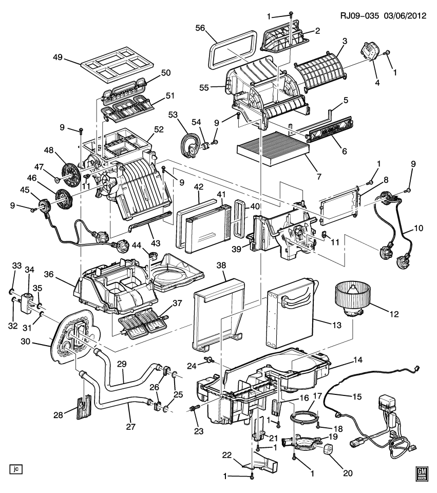 GM 95018042 Core, Heater Core
