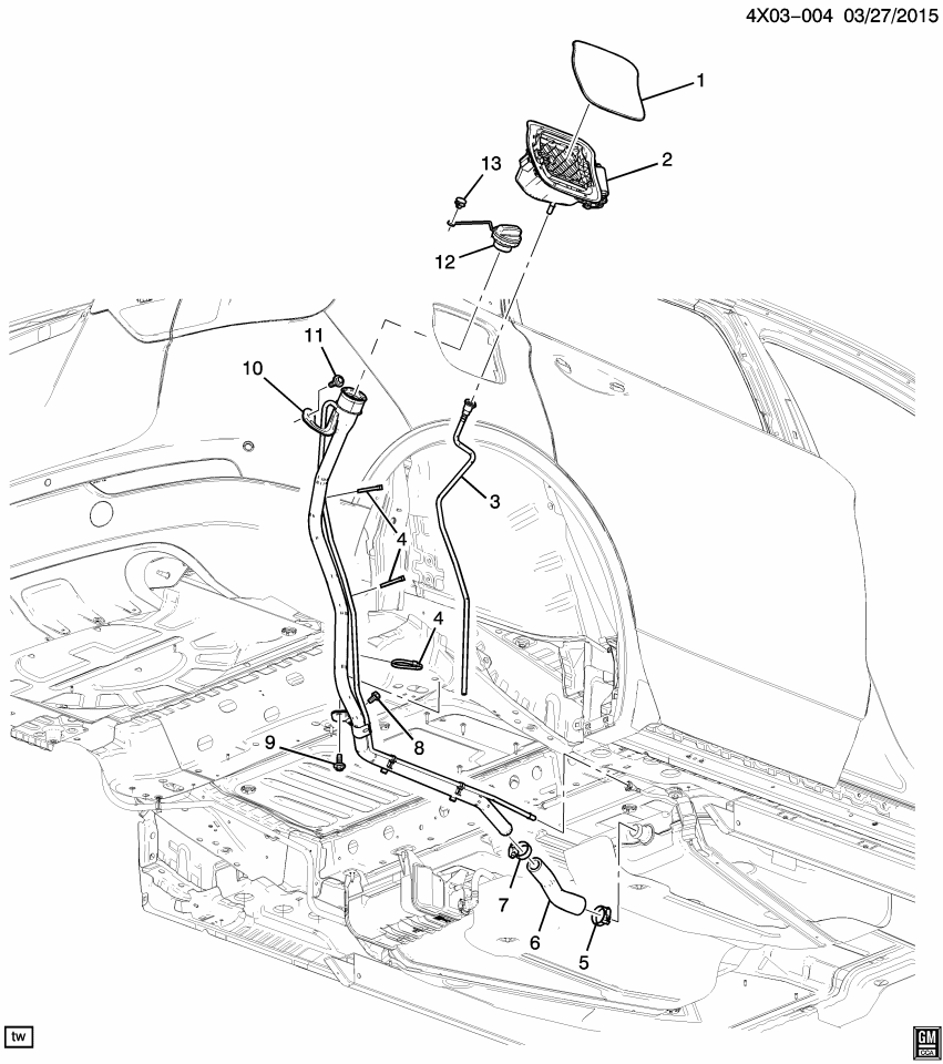 GM 23173680 Hose, Fuel Tank Filler