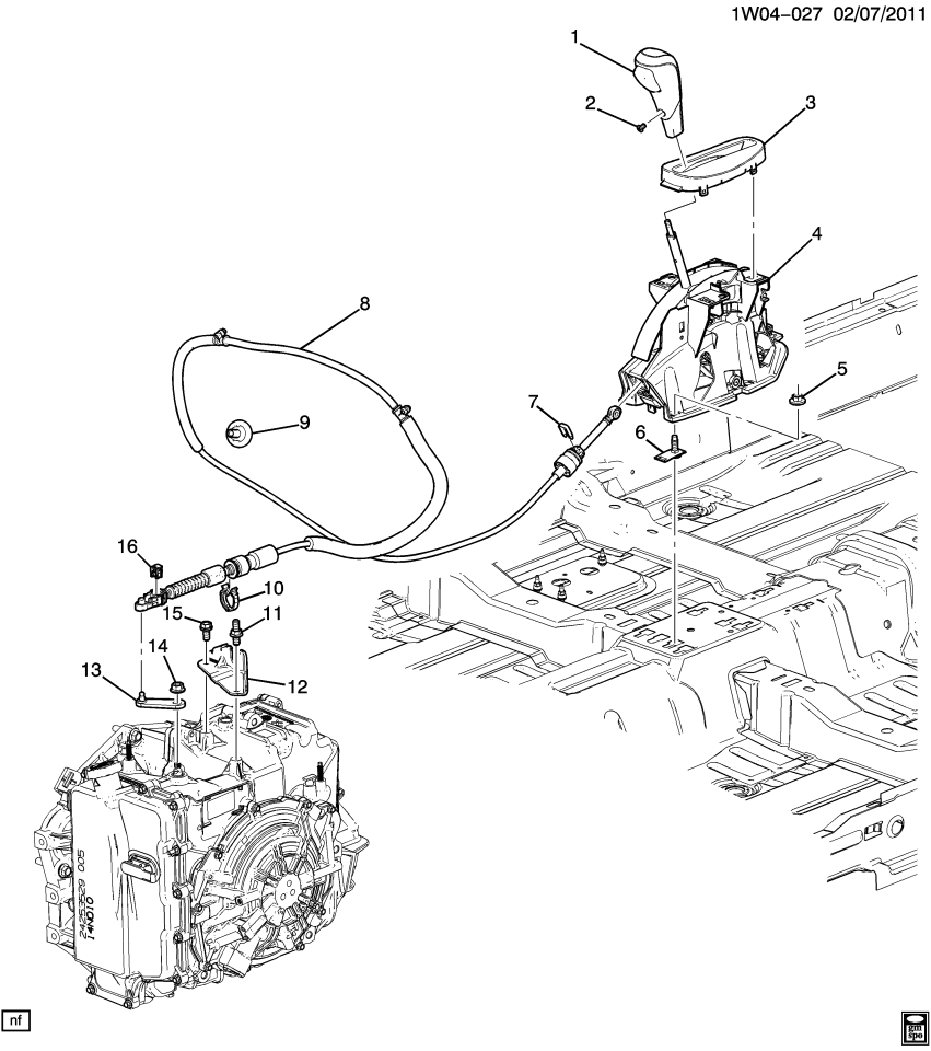 GM 22860305 Base, Transmission Shift Control Lever