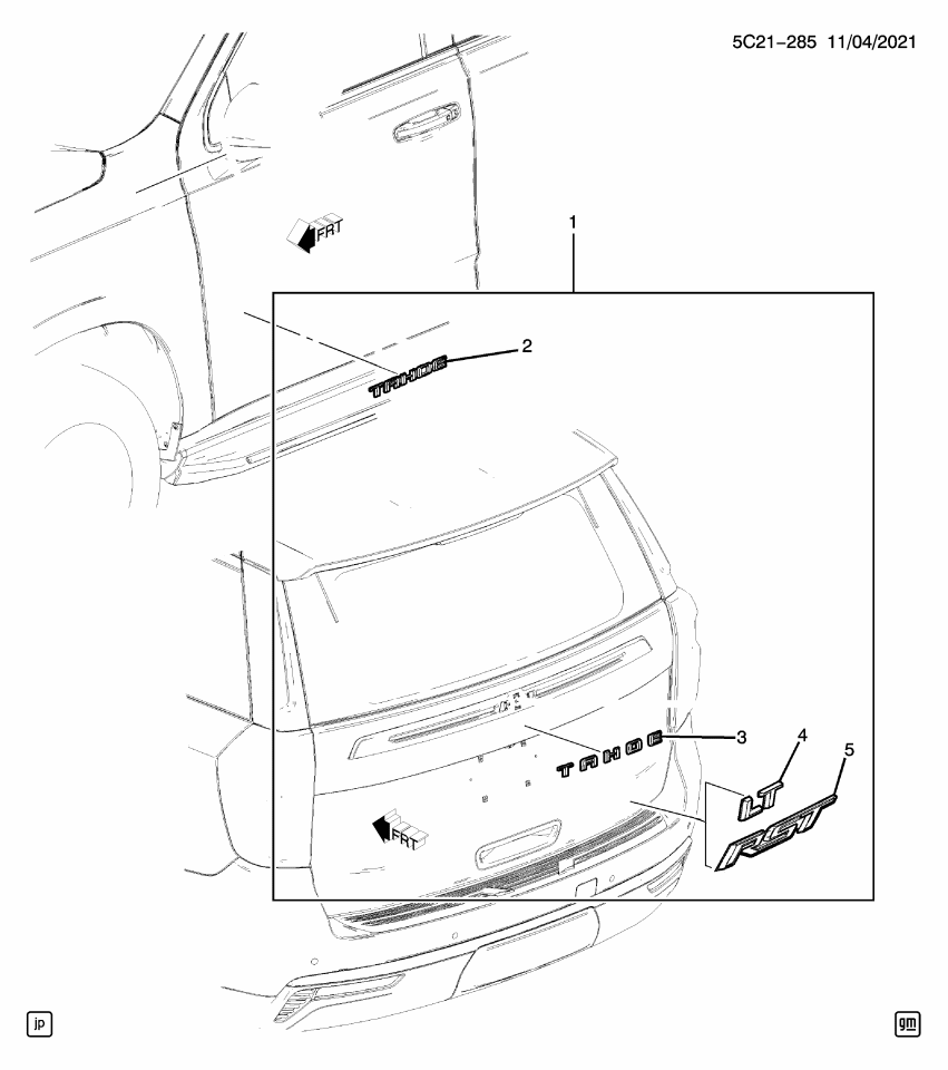 GM 84910058 Emblem Package, Radiator Grille & Ornamentation, Black