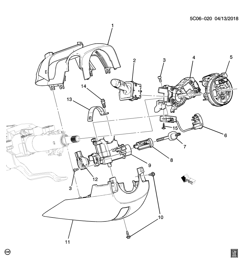GM 13523893 Key, Ignition And Locks