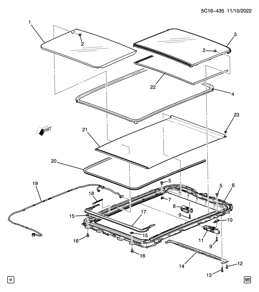 GM 11603489 Bolt, Windshield Sunshade