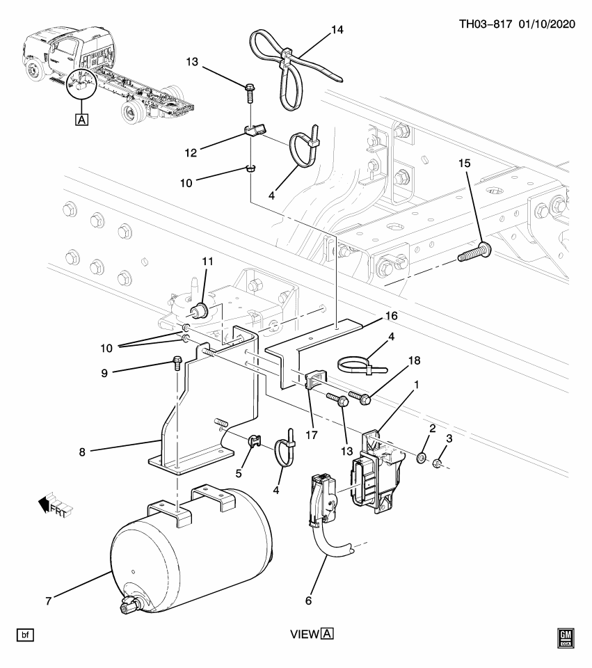 GM 19407592 Reinforcement, Fuel Pump