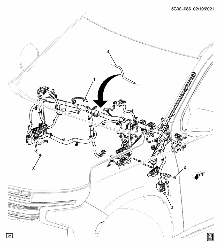 GM 85151792 Cable, Radio Antenna